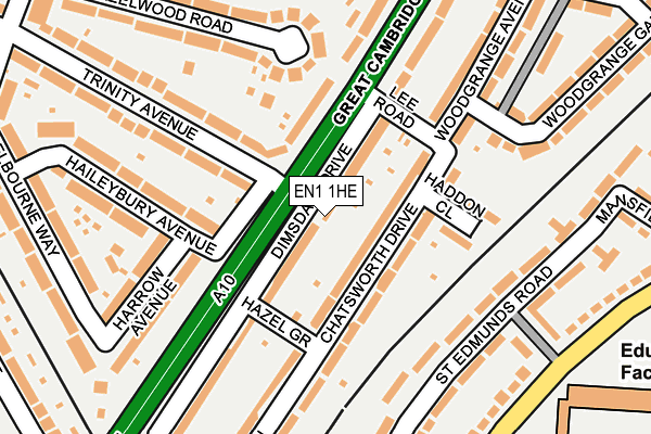 EN1 1HE map - OS OpenMap – Local (Ordnance Survey)