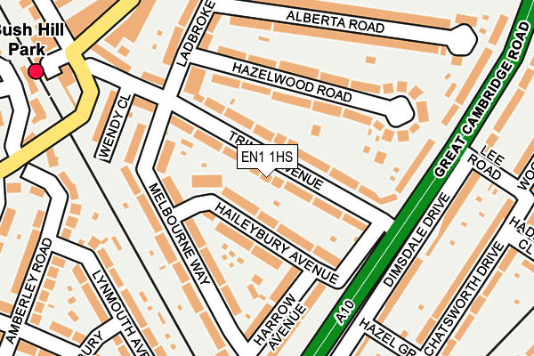 EN1 1HS map - OS OpenMap – Local (Ordnance Survey)