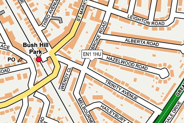 EN1 1HU map - OS OpenMap – Local (Ordnance Survey)