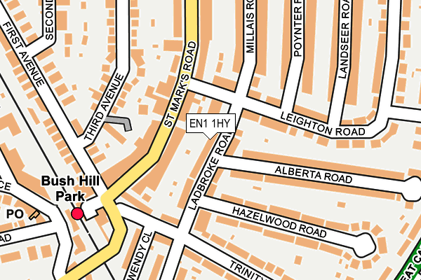 EN1 1HY map - OS OpenMap – Local (Ordnance Survey)