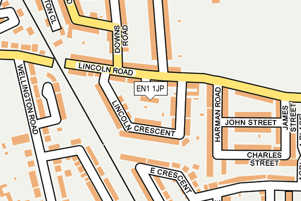EN1 1JP map - OS OpenMap – Local (Ordnance Survey)