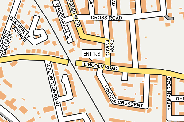 EN1 1JS map - OS OpenMap – Local (Ordnance Survey)