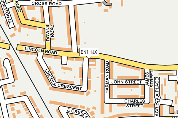 EN1 1JX map - OS OpenMap – Local (Ordnance Survey)