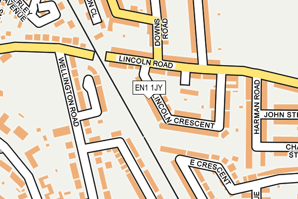 EN1 1JY map - OS OpenMap – Local (Ordnance Survey)