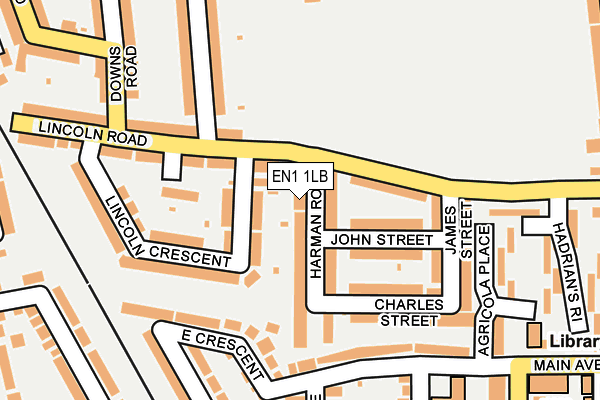 EN1 1LB map - OS OpenMap – Local (Ordnance Survey)