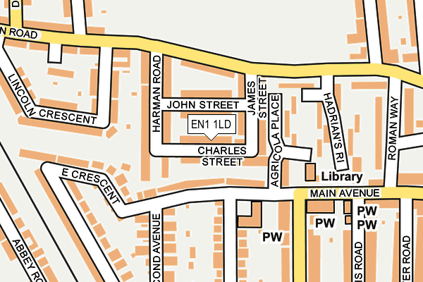 EN1 1LD map - OS OpenMap – Local (Ordnance Survey)
