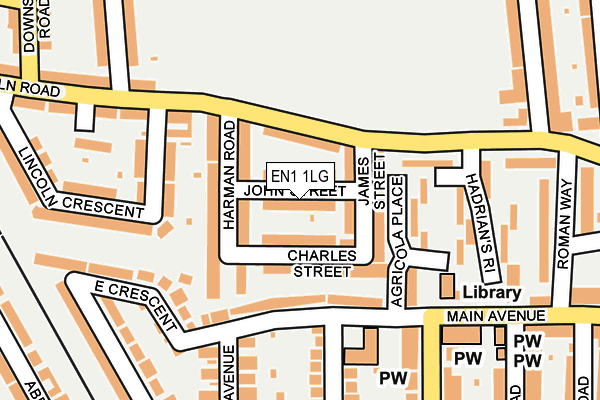 EN1 1LG map - OS OpenMap – Local (Ordnance Survey)