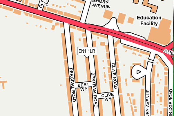 EN1 1LR map - OS OpenMap – Local (Ordnance Survey)