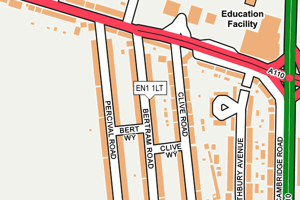 EN1 1LT map - OS OpenMap – Local (Ordnance Survey)