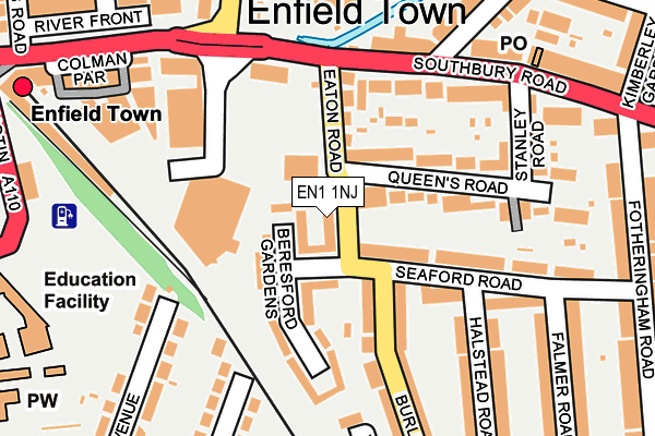 EN1 1NJ map - OS OpenMap – Local (Ordnance Survey)