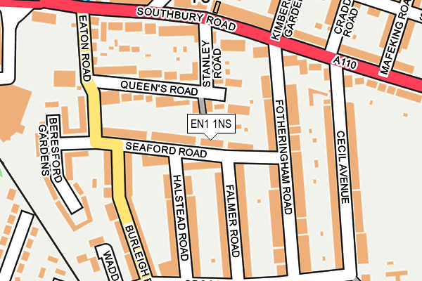 EN1 1NS map - OS OpenMap – Local (Ordnance Survey)