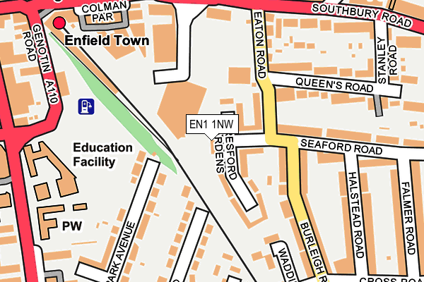 EN1 1NW map - OS OpenMap – Local (Ordnance Survey)