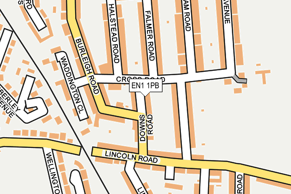 EN1 1PB map - OS OpenMap – Local (Ordnance Survey)