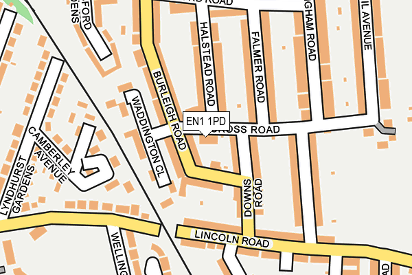 EN1 1PD map - OS OpenMap – Local (Ordnance Survey)