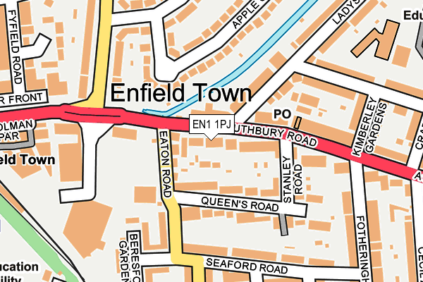 EN1 1PJ map - OS OpenMap – Local (Ordnance Survey)