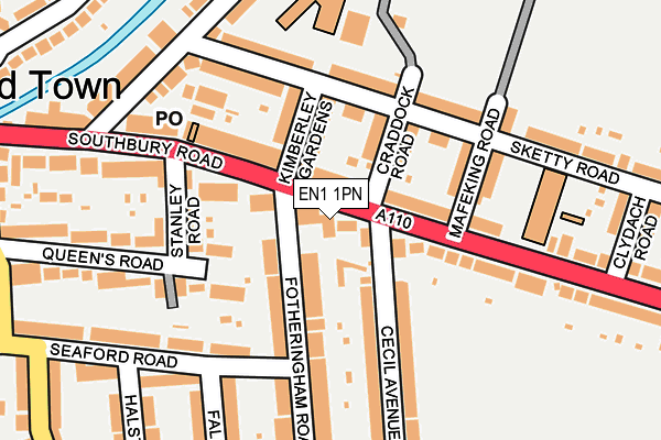 EN1 1PN map - OS OpenMap – Local (Ordnance Survey)