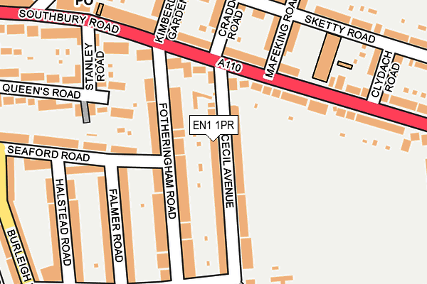EN1 1PR map - OS OpenMap – Local (Ordnance Survey)