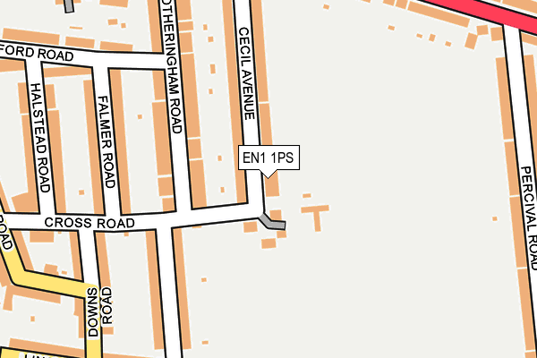 EN1 1PS map - OS OpenMap – Local (Ordnance Survey)