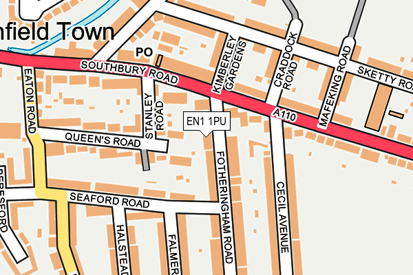 EN1 1PU map - OS OpenMap – Local (Ordnance Survey)