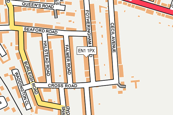 EN1 1PX map - OS OpenMap – Local (Ordnance Survey)