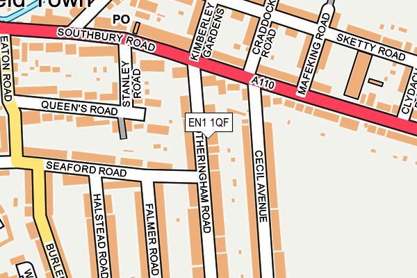 EN1 1QF map - OS OpenMap – Local (Ordnance Survey)