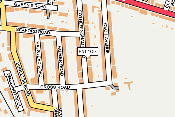 EN1 1QG map - OS OpenMap – Local (Ordnance Survey)