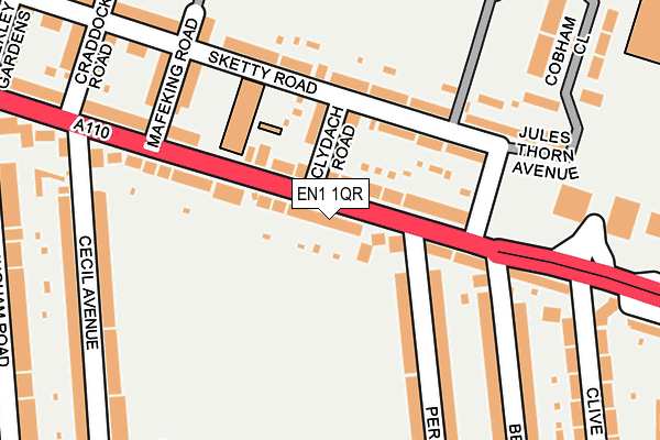 EN1 1QR map - OS OpenMap – Local (Ordnance Survey)