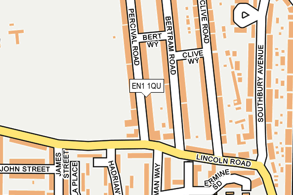 EN1 1QU map - OS OpenMap – Local (Ordnance Survey)