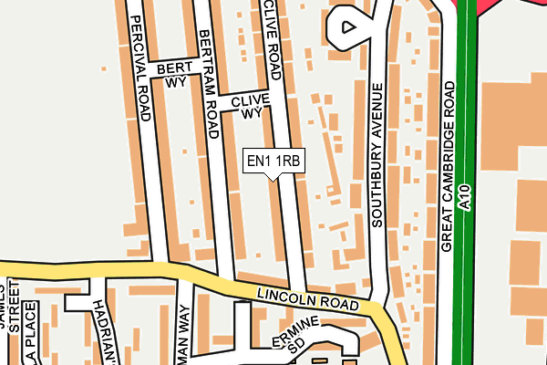 EN1 1RB map - OS OpenMap – Local (Ordnance Survey)