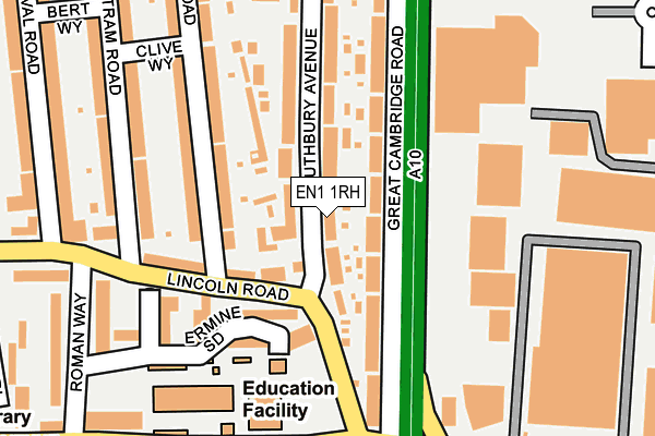 EN1 1RH map - OS OpenMap – Local (Ordnance Survey)