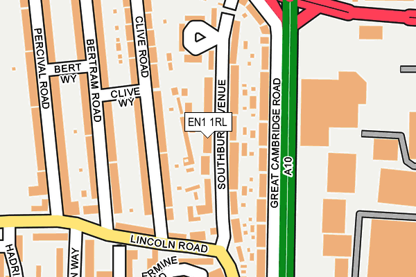 EN1 1RL map - OS OpenMap – Local (Ordnance Survey)