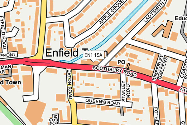 EN1 1SA map - OS OpenMap – Local (Ordnance Survey)