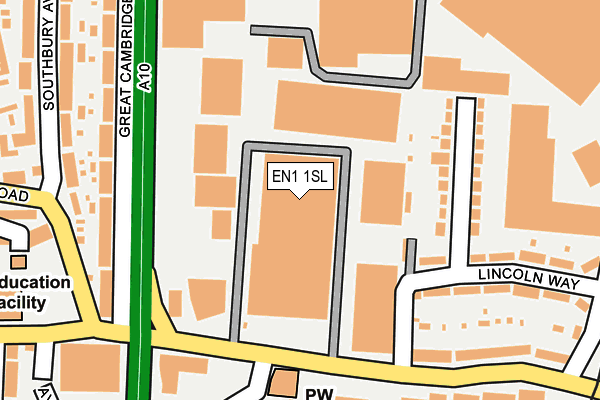 EN1 1SL map - OS OpenMap – Local (Ordnance Survey)