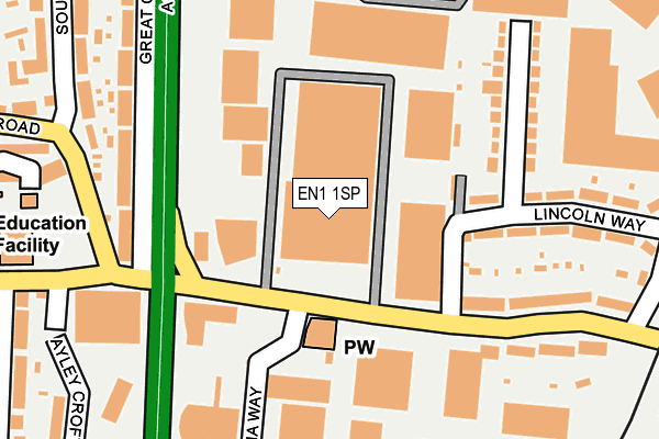 EN1 1SP map - OS OpenMap – Local (Ordnance Survey)
