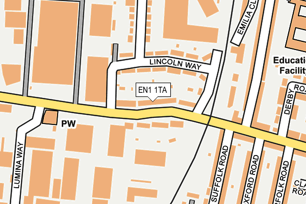 EN1 1TA map - OS OpenMap – Local (Ordnance Survey)