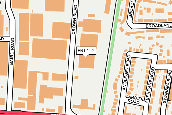 EN1 1TG map - OS OpenMap – Local (Ordnance Survey)
