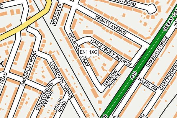 EN1 1XG map - OS OpenMap – Local (Ordnance Survey)