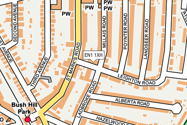 EN1 1XH map - OS OpenMap – Local (Ordnance Survey)