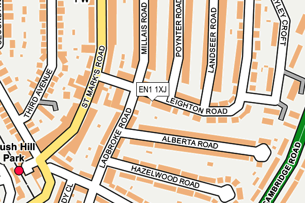 EN1 1XJ map - OS OpenMap – Local (Ordnance Survey)