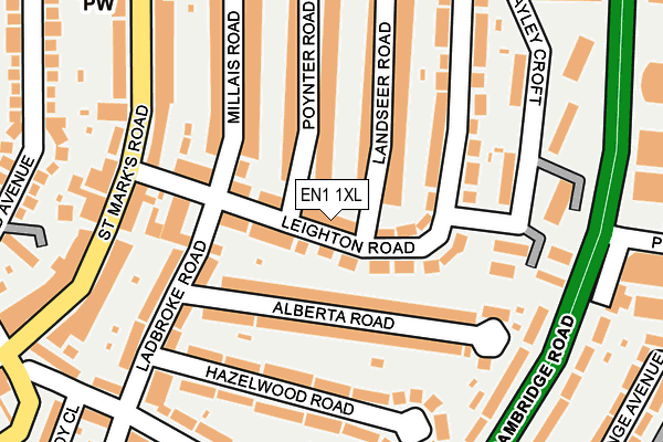 EN1 1XL map - OS OpenMap – Local (Ordnance Survey)