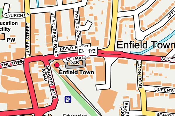 EN1 1YZ map - OS OpenMap – Local (Ordnance Survey)