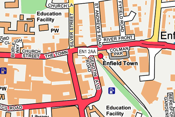 EN1 2AA map - OS OpenMap – Local (Ordnance Survey)