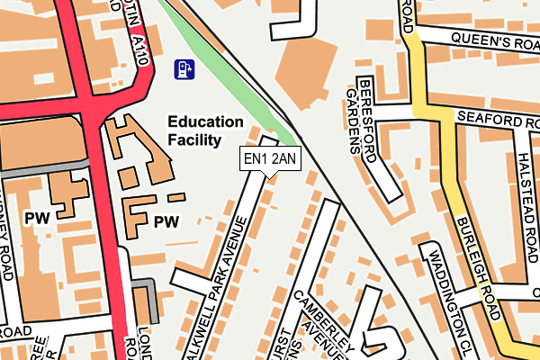 EN1 2AN map - OS OpenMap – Local (Ordnance Survey)