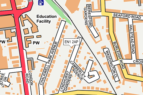 EN1 2AP map - OS OpenMap – Local (Ordnance Survey)