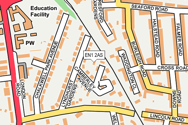 EN1 2AS map - OS OpenMap – Local (Ordnance Survey)