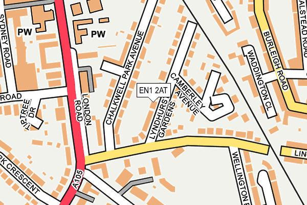 EN1 2AT map - OS OpenMap – Local (Ordnance Survey)