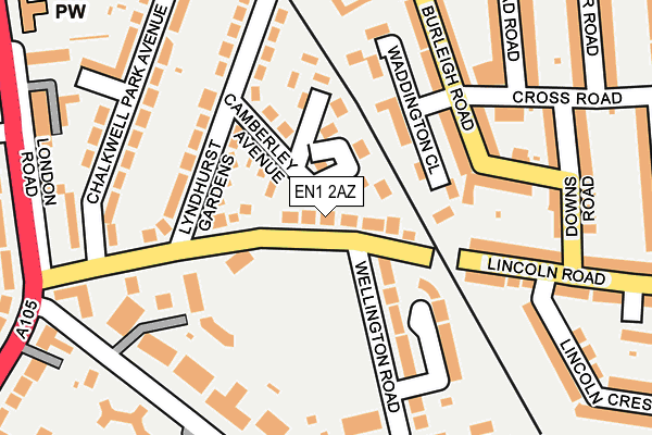 EN1 2AZ map - OS OpenMap – Local (Ordnance Survey)