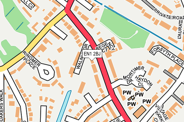 EN1 2BJ map - OS OpenMap – Local (Ordnance Survey)