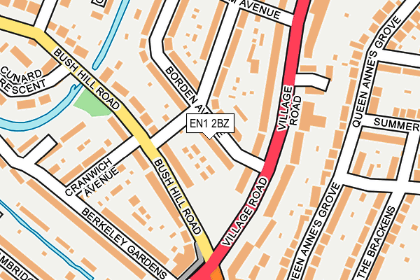 EN1 2BZ map - OS OpenMap – Local (Ordnance Survey)