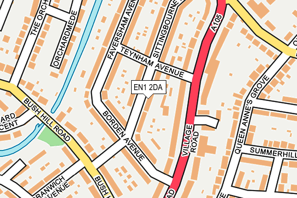 EN1 2DA map - OS OpenMap – Local (Ordnance Survey)